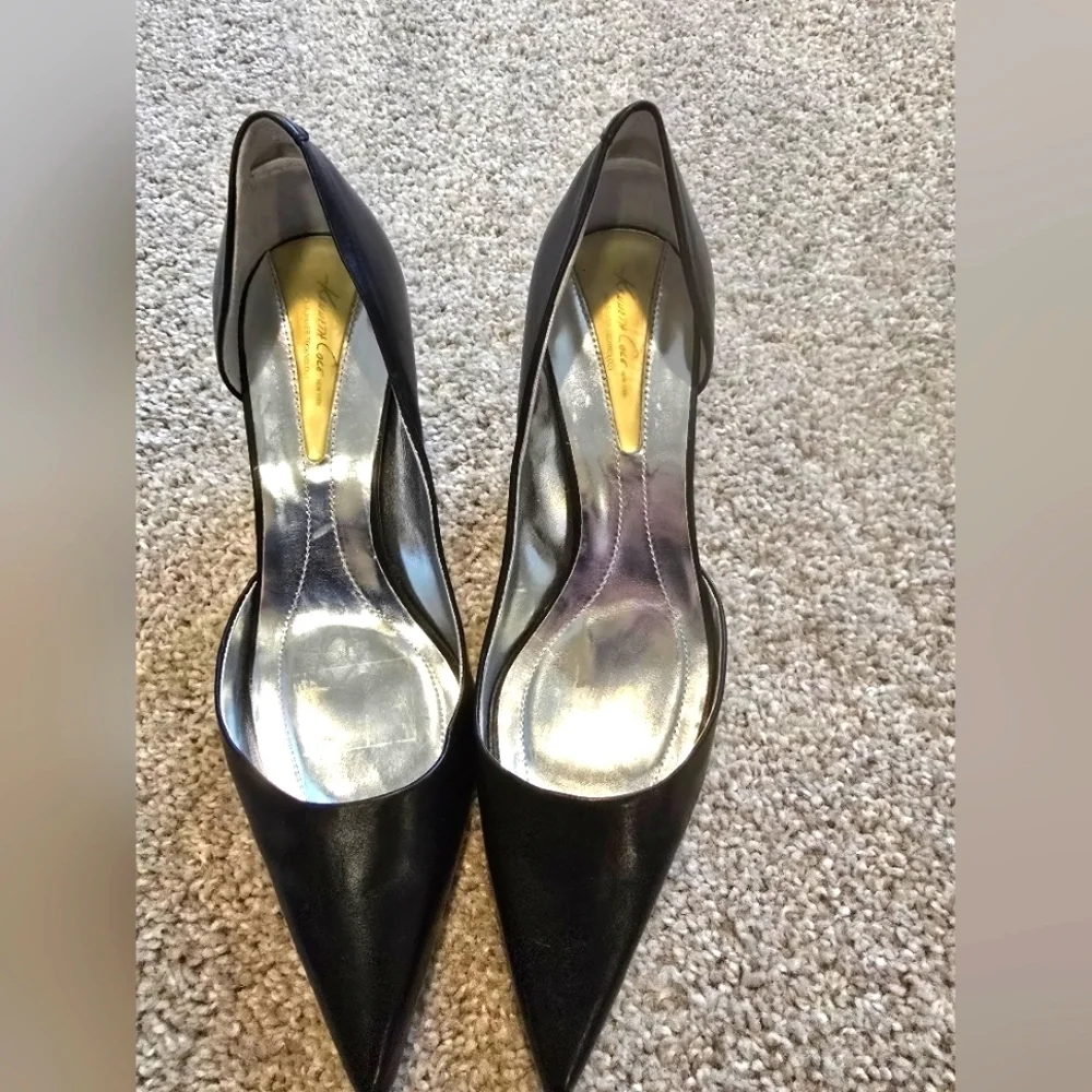 Kenneth Cole 925 Heels -Elegant Black Leather Women's Pumps